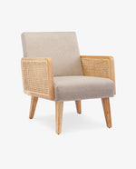 Stockton Rattan Cane Fabric Armchair