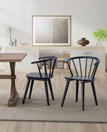 Contemporary Spindle Back Dining Chairs