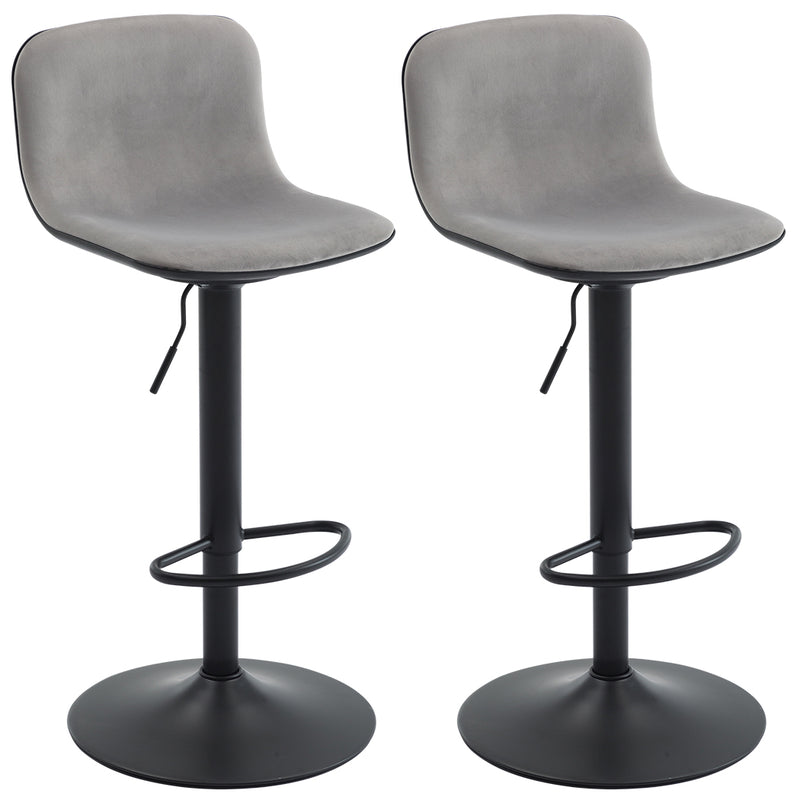 St Thomas Color Spliced Velvet Bar Stools Set of 2