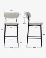 26" Shelbyville Padded Bouclé Counter Stools Set of 2