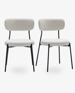 Pasadena Padded Boucl¨¦ Side Chairs Set of 2