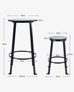 Breckenridge Bistro Pub Dining Set (1 Table+2 Stools)