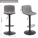 St Thomas Color Spliced Velvet Bar Stools Set of 2