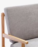 Juneau Fabric Wood Lounge Armchair