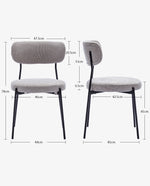 Pasadena Padded Boucl¨¦ Side Chairs Set of 2