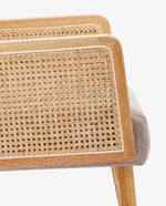 Stockton Rattan Cane Fabric Armchair