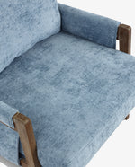 Logan Wrapped-Arm Chenille Lounge Chair