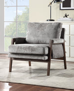 Logan Wrapped-Arm Chenille Lounge Chair