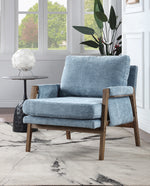 Logan Wrapped-Arm Chenille Lounge Chair