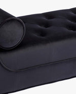 Florence Roll Arm Tufted Velvet Bench with Bolster Pillows