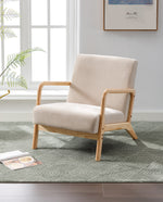 Cape Cod Fabric Wood Lounge Accent Chair