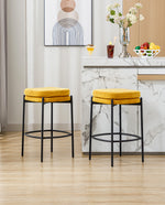 Plano Backless Double-Layered Counter Stools Set of 2