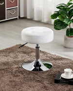 Burbank Portable Tufted Vanity Stool