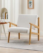 Juneau Fabric Wood Lounge Armchair