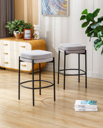 Plano Backless Double-Layered Counter Stools Set of 2