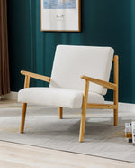 Juneau Fabric Wood Lounge Armchair