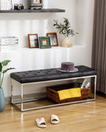 Bradenton Tufted Rectangular Base Bench