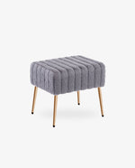 DUHOME grey tufted ottoman