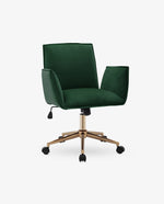 DUHOME velvet task chair with wheels