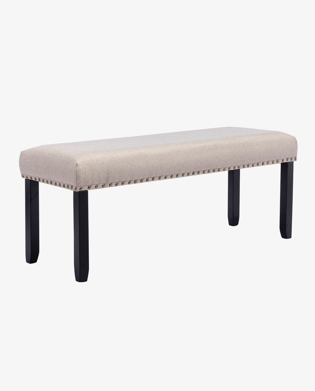 Oakland Faux Linen Upholstered Bench