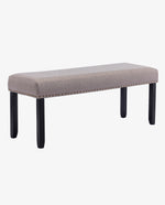 Oakland Faux Linen Upholstered Bench