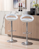 DUHOME swivel bar stools white