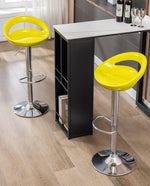 DUHOME swivel counter stools yellow