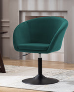 DUHOME velvet barrel chair atrovirens