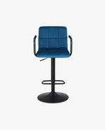 DUHOME green velvet bar stools dark blue  online shopping