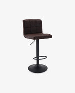 DUHOME leatherette bar stools brownish black