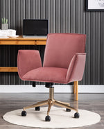 DUHOME green velvet task chair pink