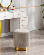 DUHOME gold velvet ottoman khaki