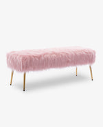 DUHOME fur bench ottoman