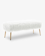 Lansing Faux Fur Bedroom Bench