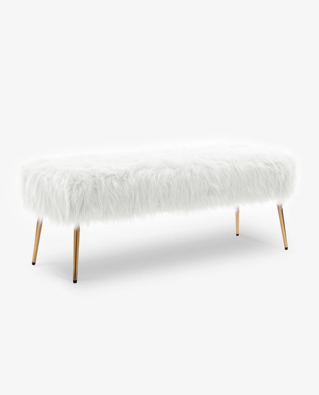 Lansing Faux Fur Bedroom Bench