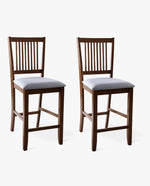 25" Ventura Slat-Back Wood Counter Stools Set of 2