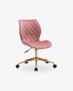 DUHOME gray armless desk chair