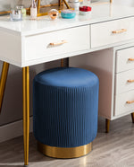 DUHOME vanity pouf stool