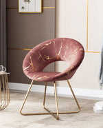 DUHOME New York luxury accent chair pink side view