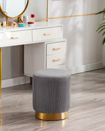 DUHOME makeup vanity ottoman grey