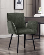 DUHOME dining chairs with arms set of 2 green