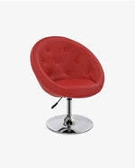 DUHOME swivel papasan chair red