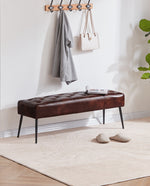 Taos Tufted Faux Leather Bedroom Bench