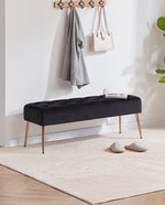 Anaheim Golden Legs Button Tufted Bedroom Bench