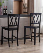 Wood Bar Stools Set of 2