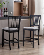 Duhome black wood counter stools set of 2