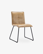 DUHOME brown leather dining chair