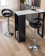 DUHOME swivel bar stools for kitchen island black