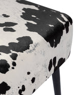 Cow Print Ottoman Bench