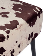 Cow-Print Velvet Bed Bench